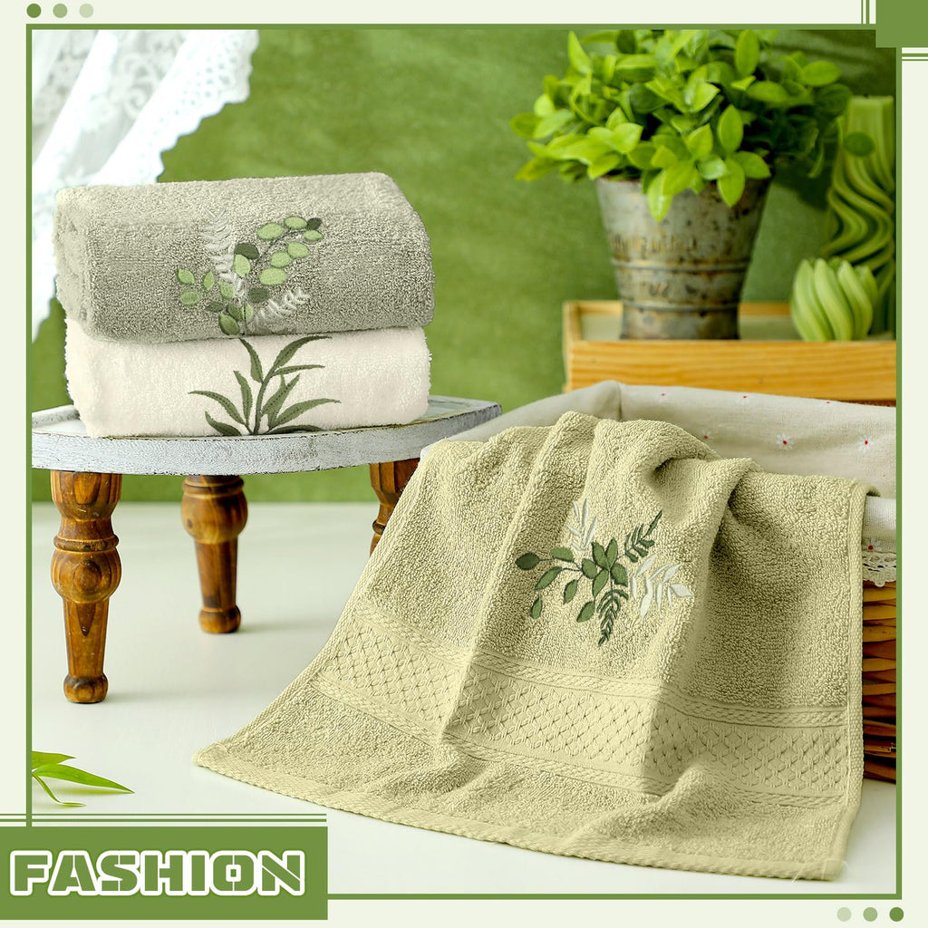 Rose Floral Hand Towels Farmhouse Pink Rose Bathroom Decor 14x29 Inch Embroidered Decorative Cute Summer Flowers Hand Towels Cotton Soft Absorbent Towels for Bathroom Kitchen