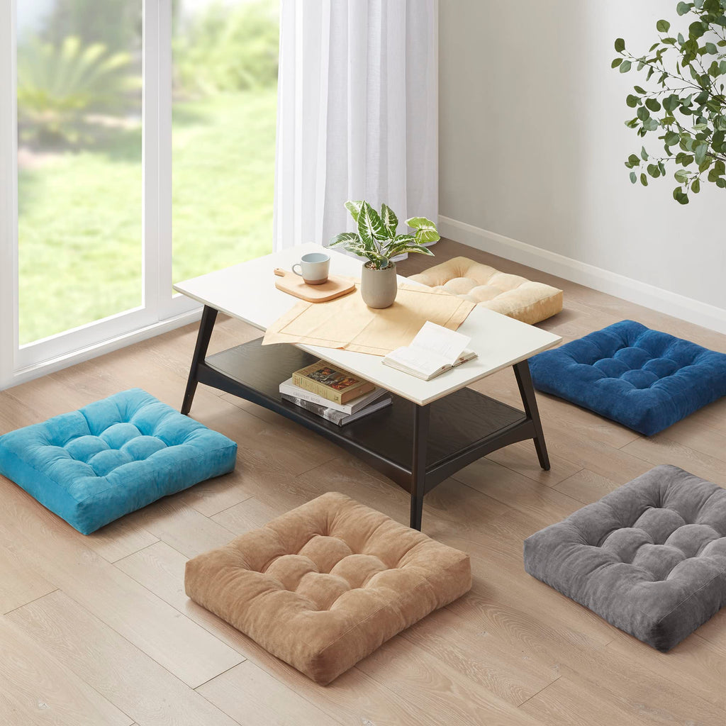 Square Large Pillows Seating Meditation Floor Pillow, Tufted Corduroy Cushion for Living Room