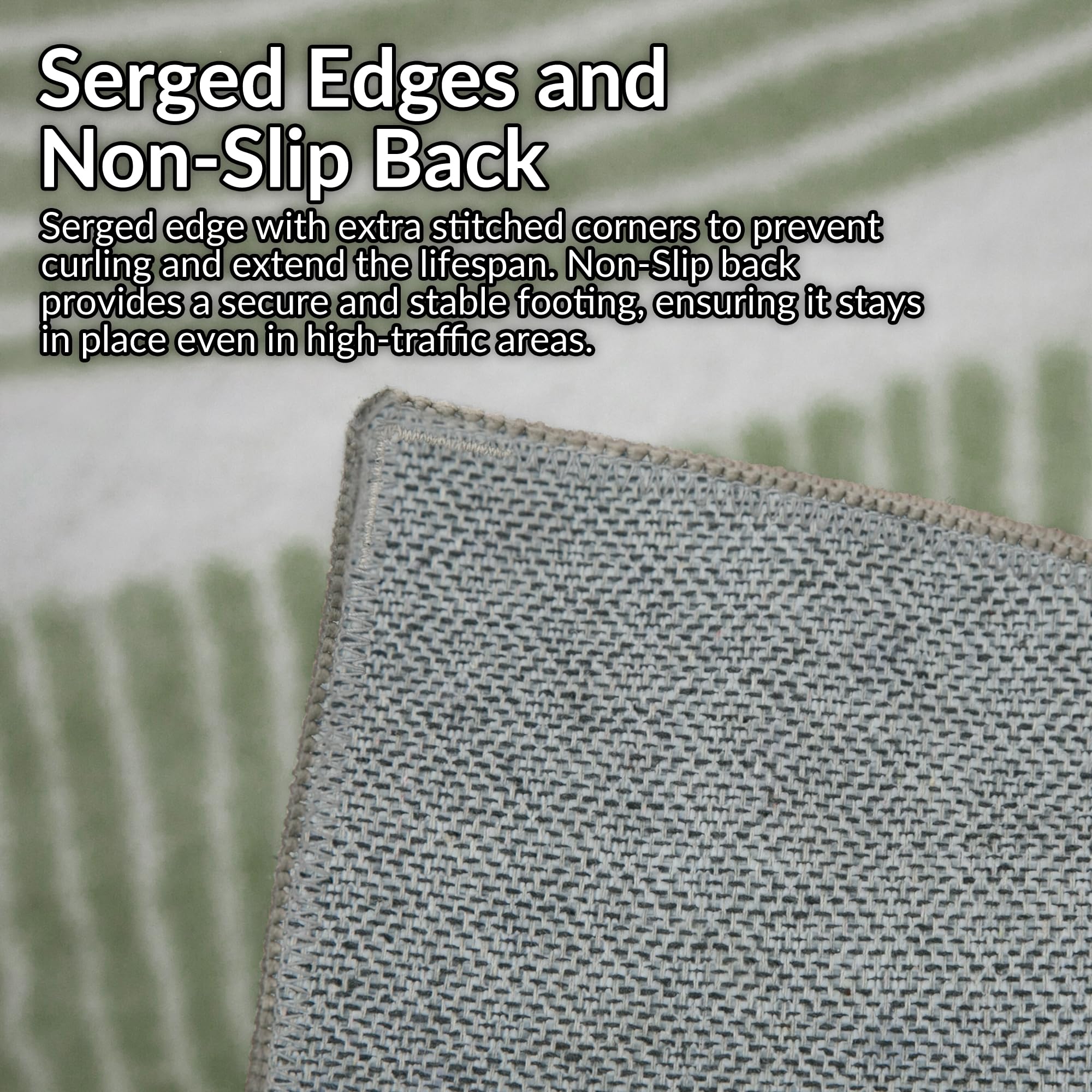 Zen Garden Area Rug - Ultra Soft Area Rug, Non Slip, Stain Resistant Living Room Rug, Washable Area Rugs for Living Room, Rugs for Bedroom