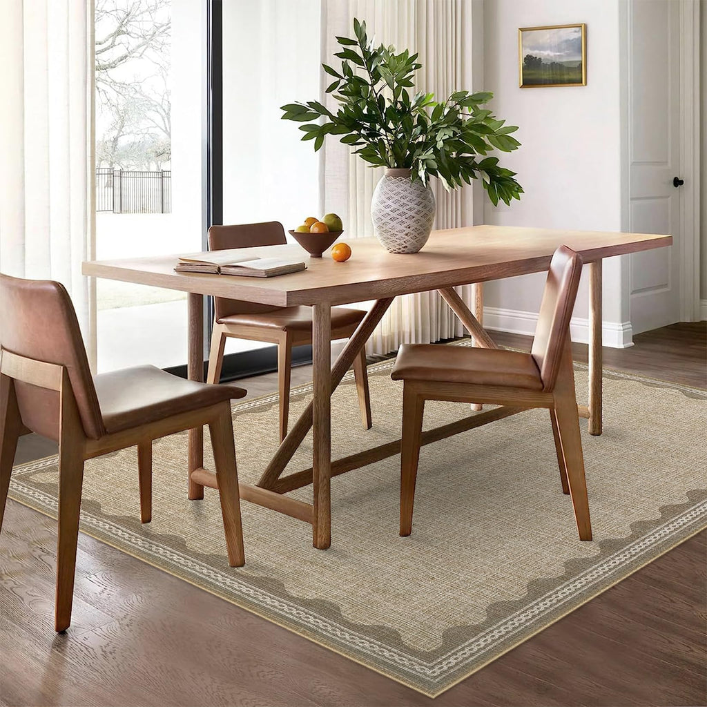 Scalloped Rug Soft Carpet