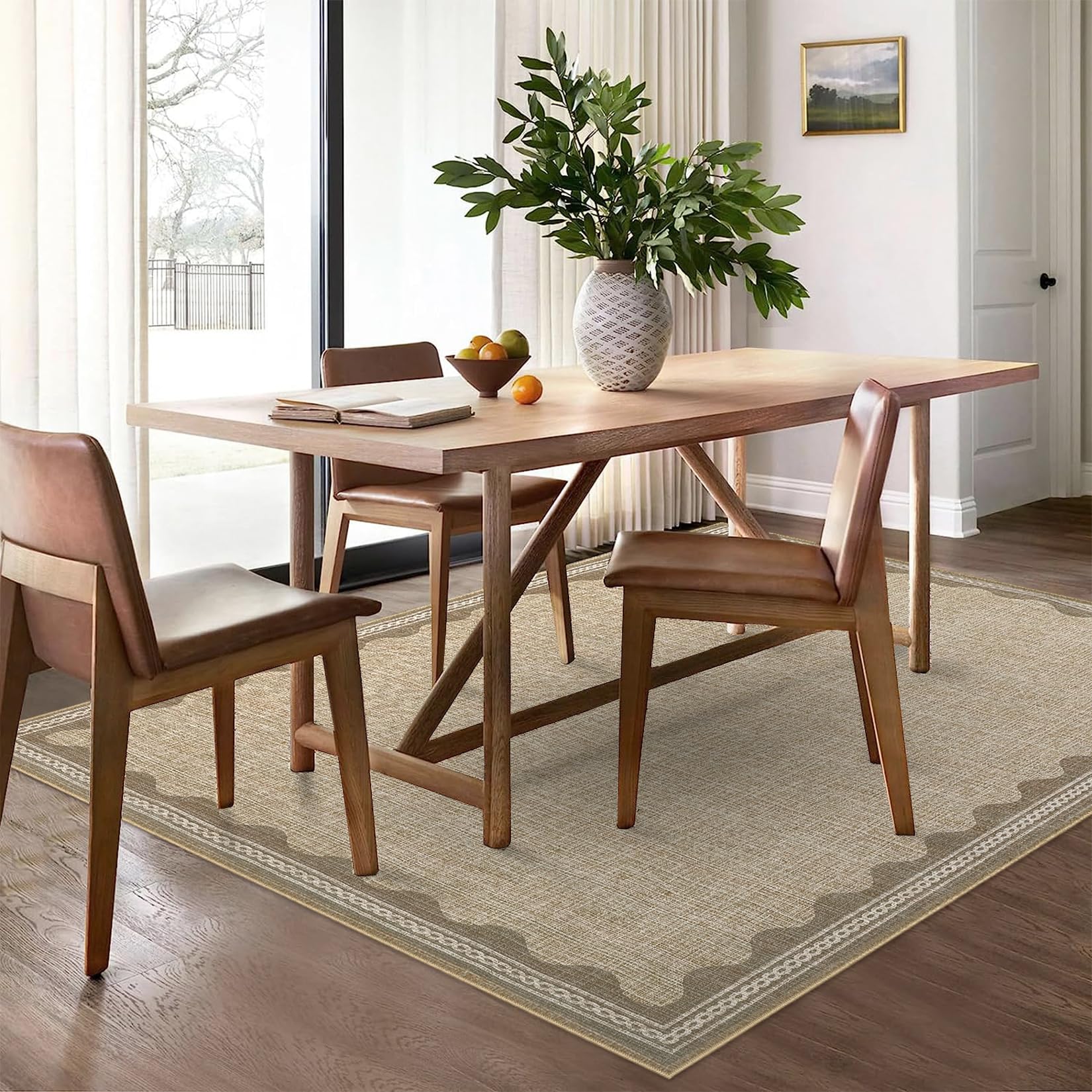 Scalloped Rug Soft Carpet