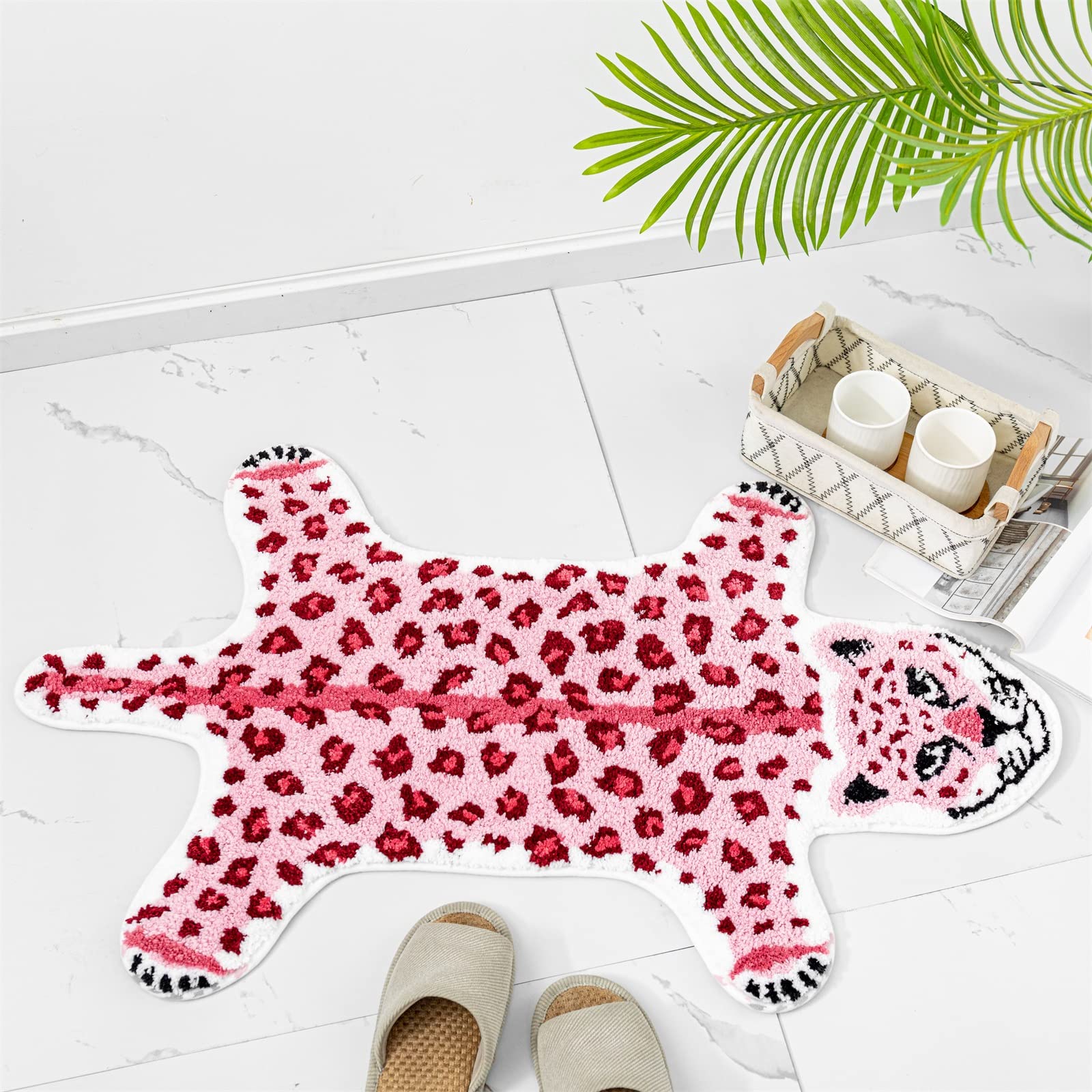 Shaped Rug Fruits Animals Bath Mat Area Rug Non-Slip Bathroom Door Mat for Bedroom Bathroom Kitchen Cartoon Area Rug for Bathroom Soft Bathmat Home Decor