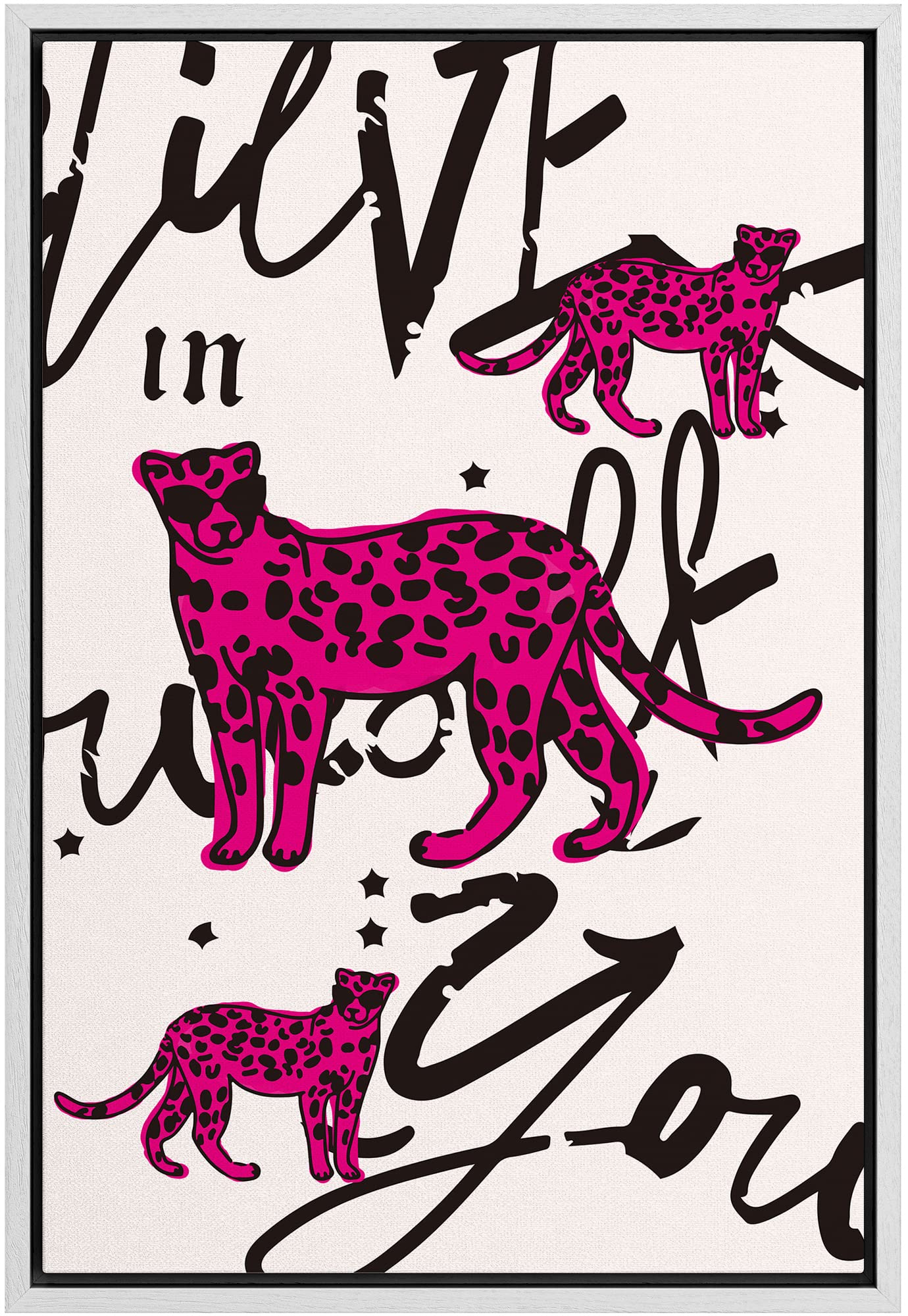 Framed Multicolored Disco Ball Canvas Print â€?Preppy Wall Art for Living Room, Bedroom, or Office