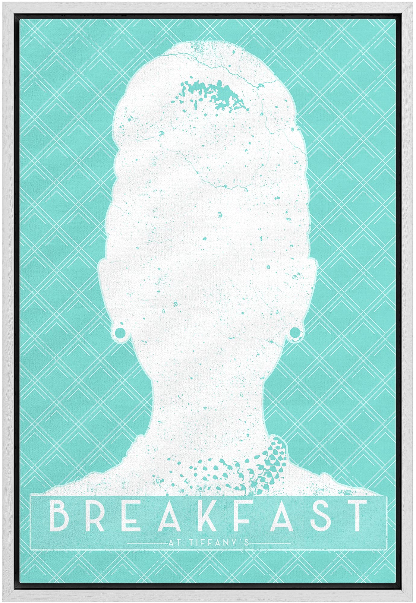 Framed Multicolored Disco Ball Canvas Print â€?Preppy Wall Art for Living Room, Bedroom, or Office