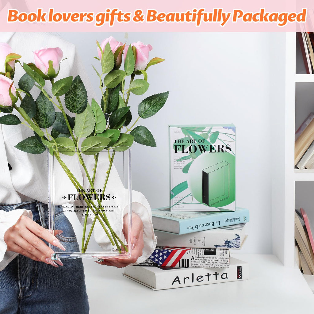 New Book-Shaped Flower Vase â€?Aesthetic Decor