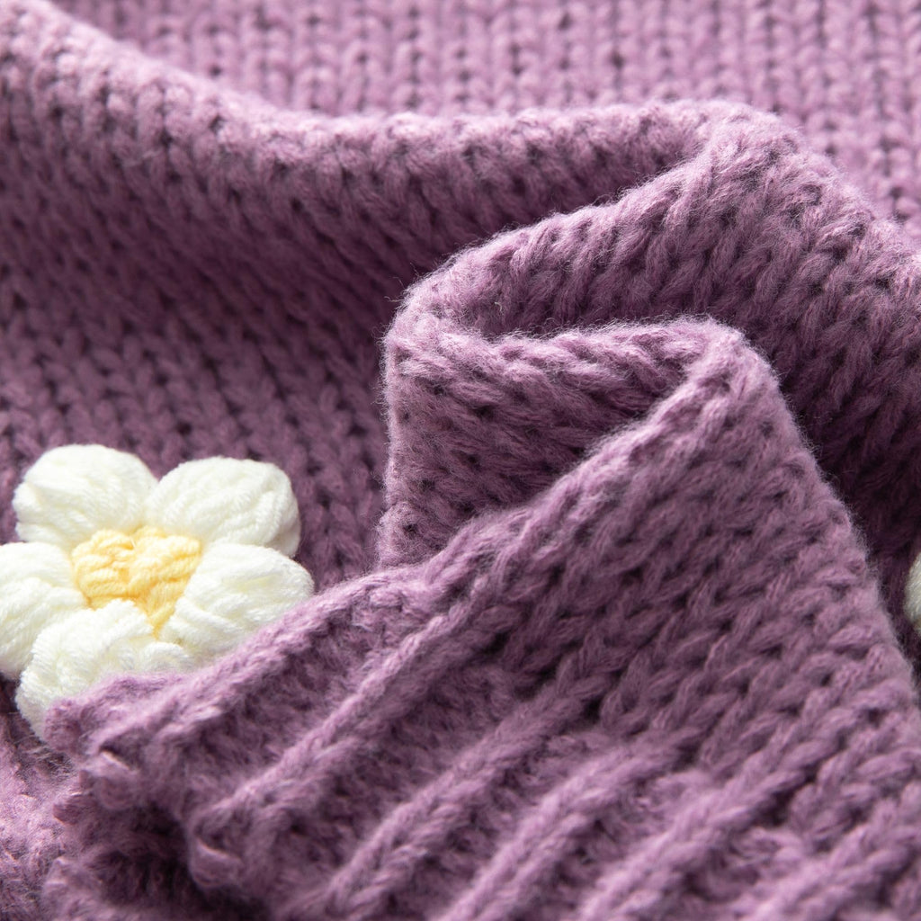 Women's Kawaii Strawberry Embroidered Cardigan Long Sleeve V Neck Chunky Knitted Cardigans