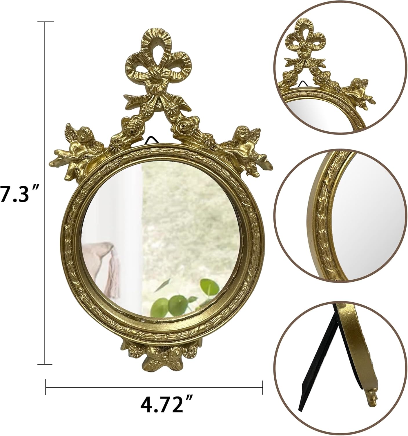 Vintage Bow Vanity Makeup Desk Mirror