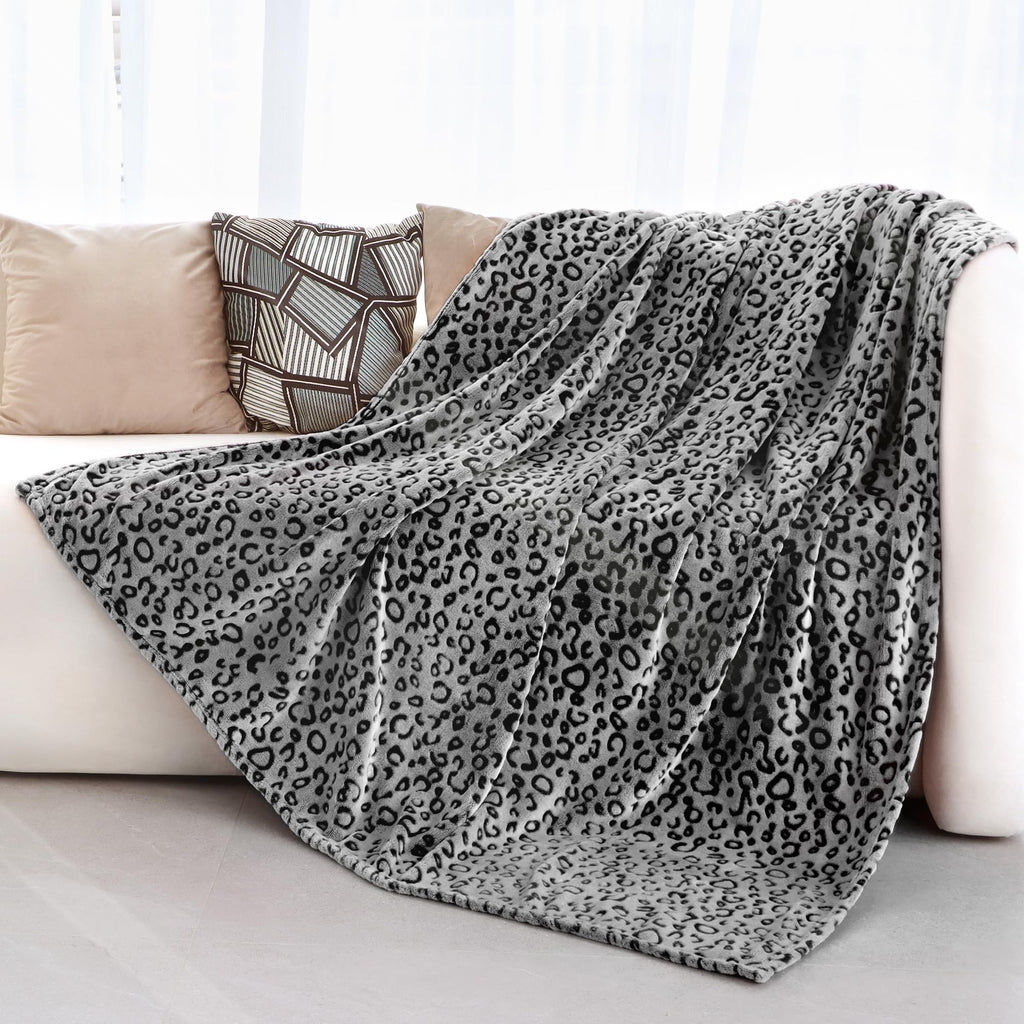 Leopard Throw Blanket - Cheetah Print Soft Fleece Blanket Hot Pink Fuzzy Plush Blankets Cute Bed Couch Decor