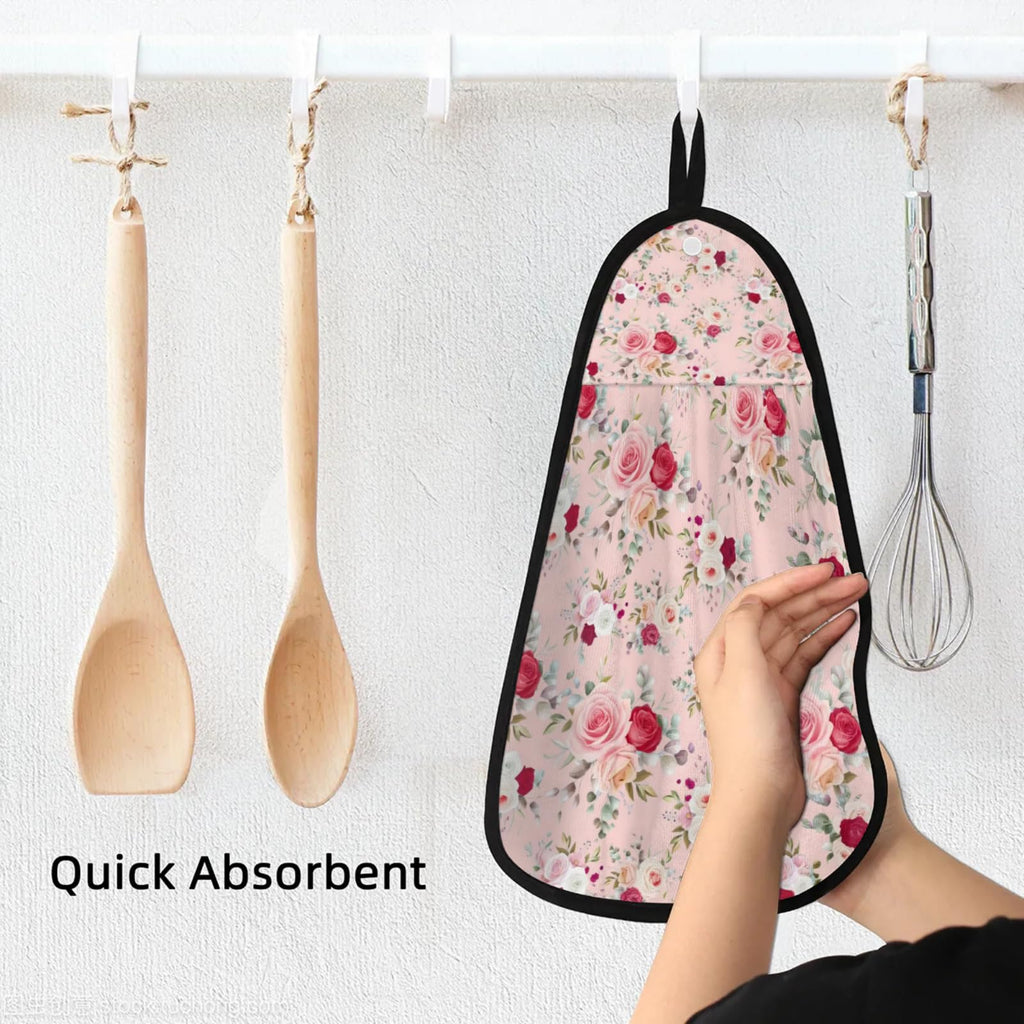 Hand Towels for Bathroom Quick Absorbent Hand Towel with Hanging Loop Washcloths for Kitchen Laundry Decor