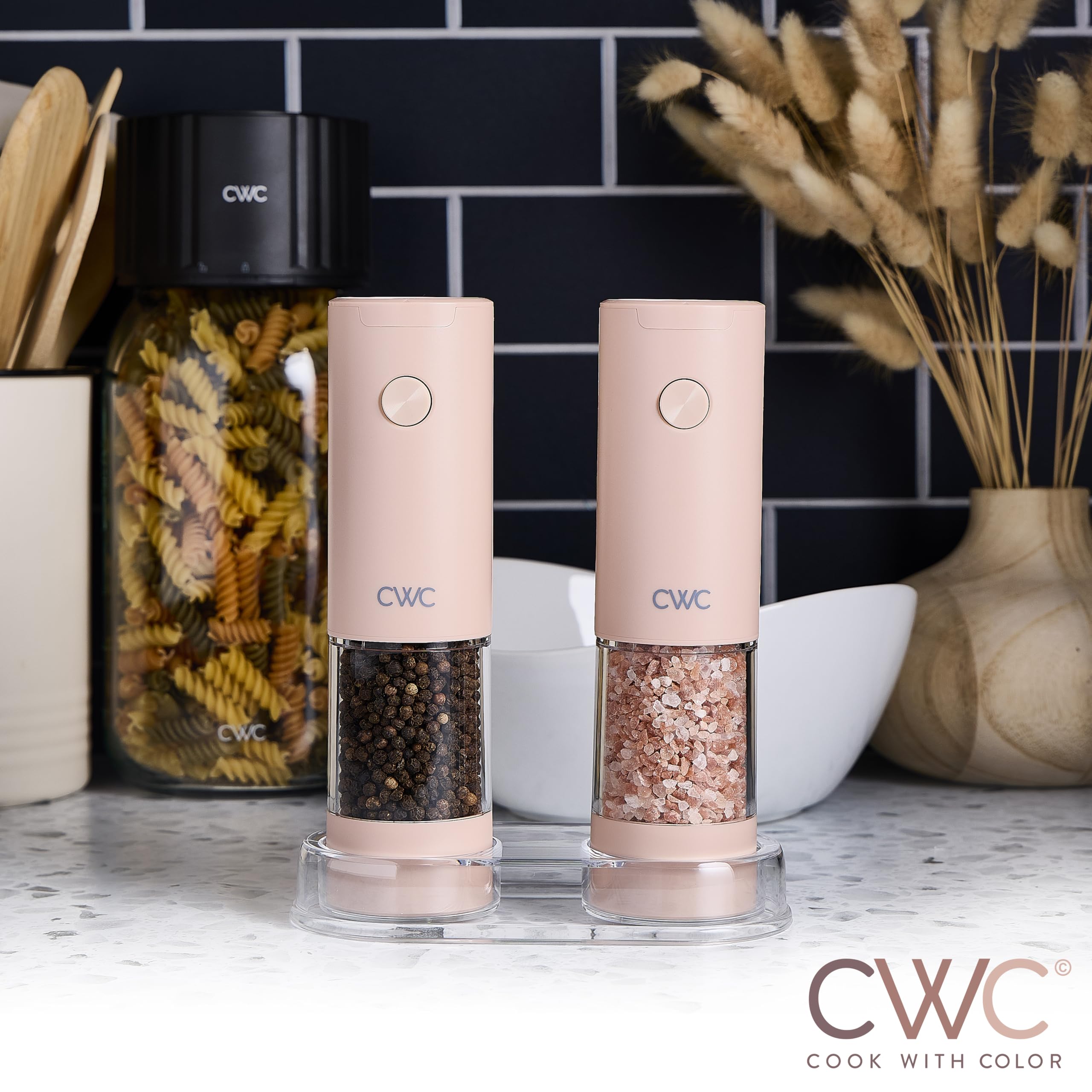 Electric Pepper & Salt Shaker Set of 2 Grinders