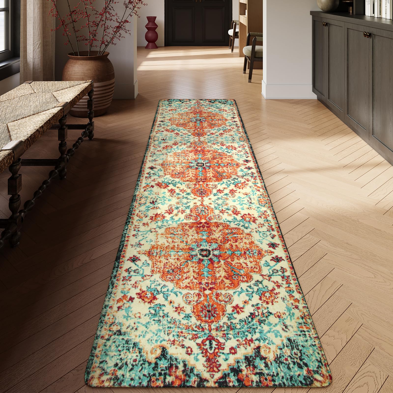 Floral Bohemian Medallion Area Rugs