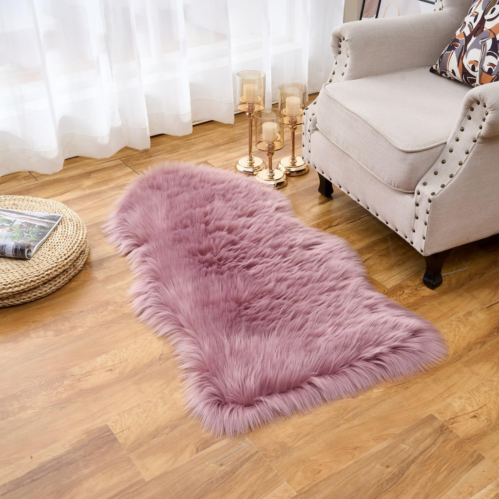 Ultra Soft Faux Fluffy/Fuzzy Shaggy Area Rug - Fur Chair Cover Seat Pad