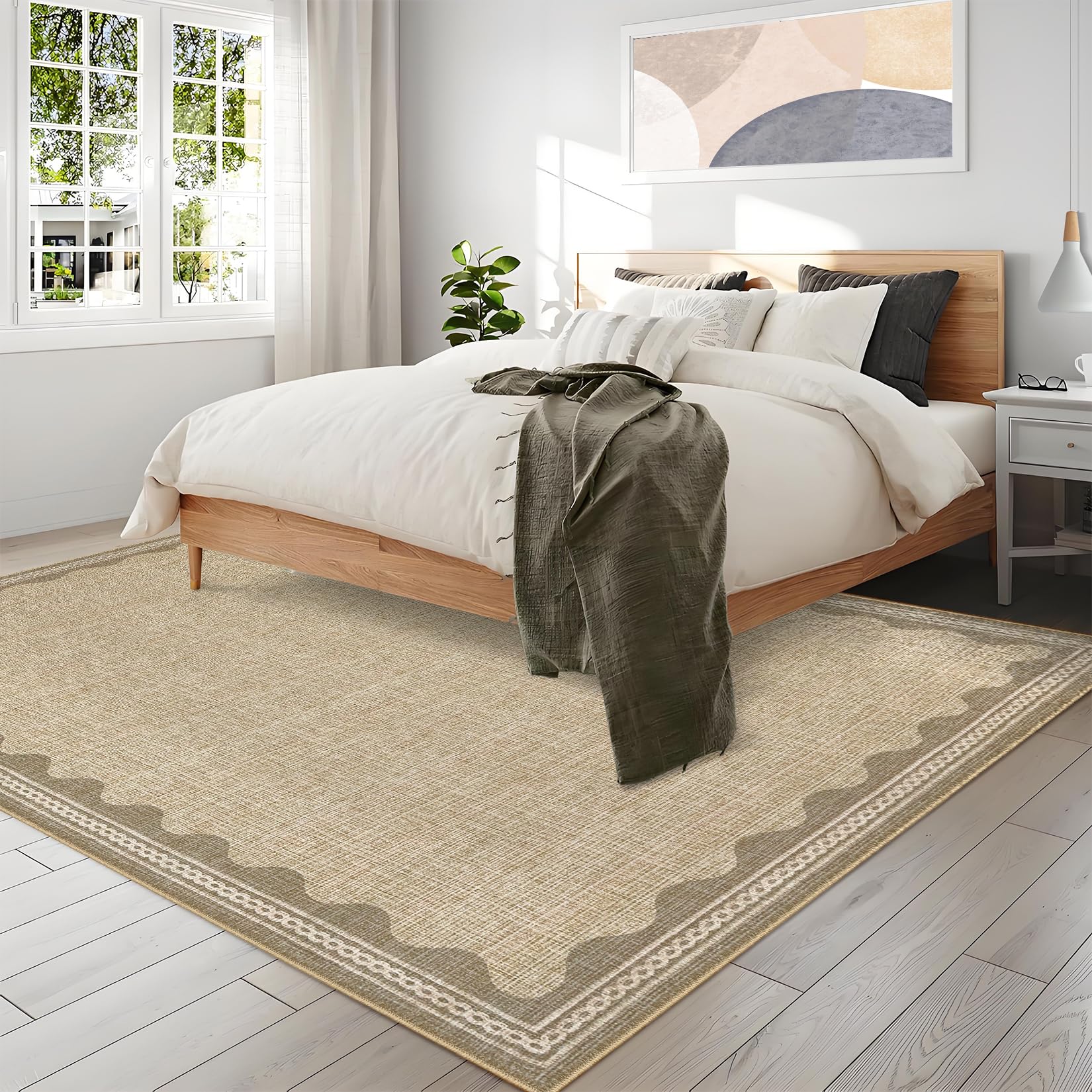 Scalloped Rug Soft Carpet