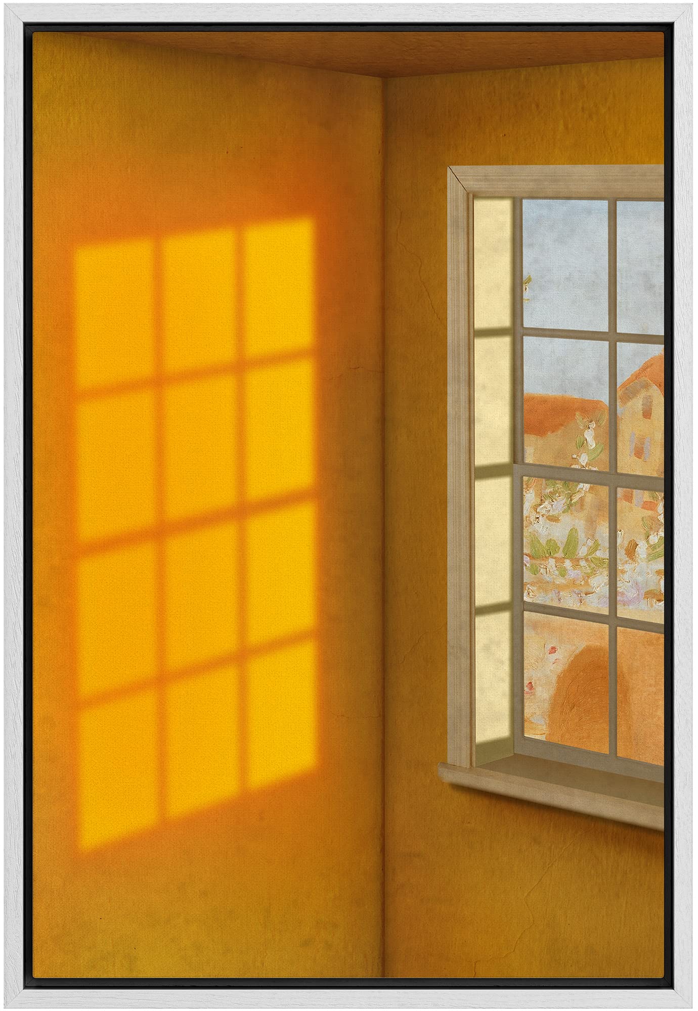 Framed Multicolored Disco Ball Canvas Print â€?Preppy Wall Art for Living Room, Bedroom, or Office