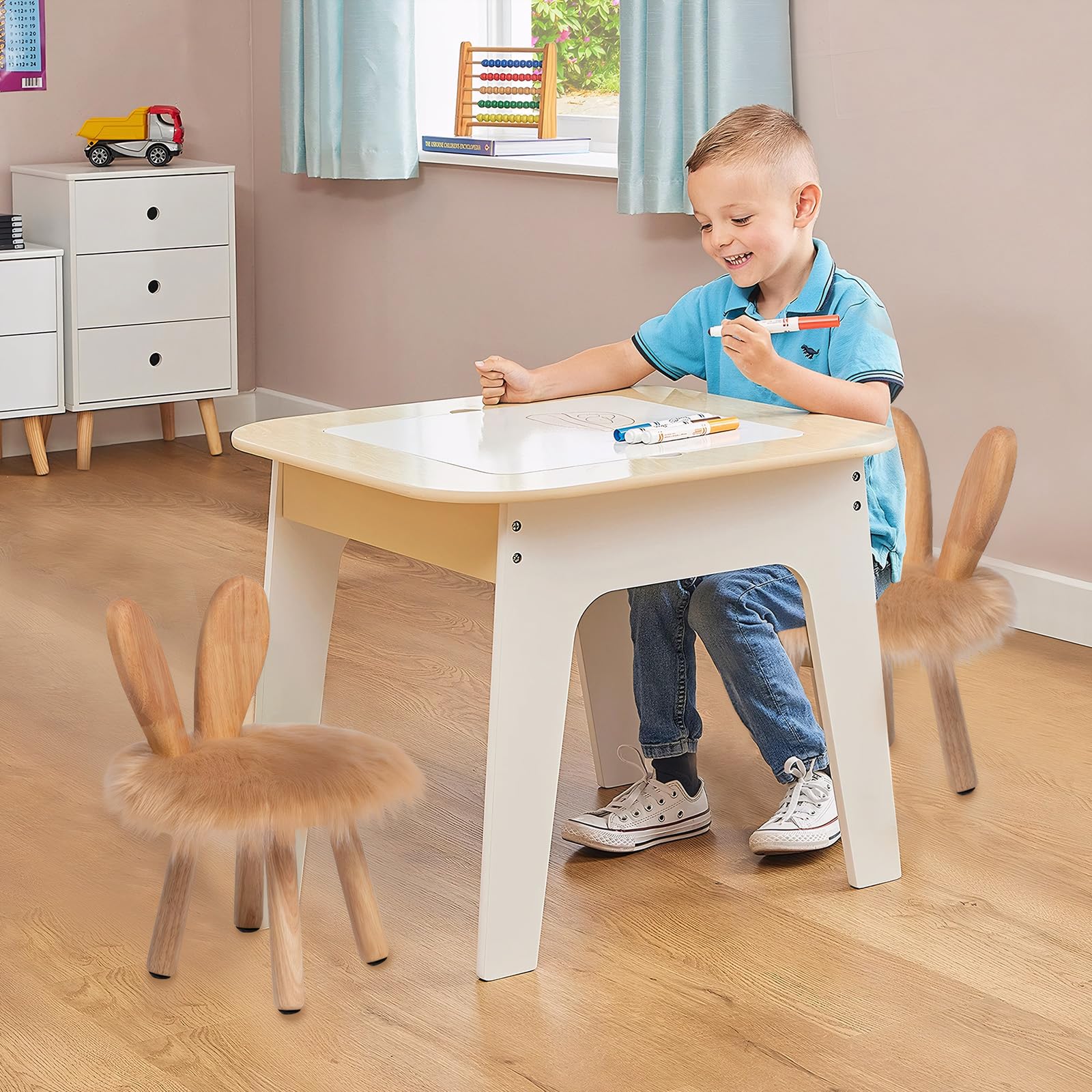 Wooden Toddler Chair Rabbit Stool