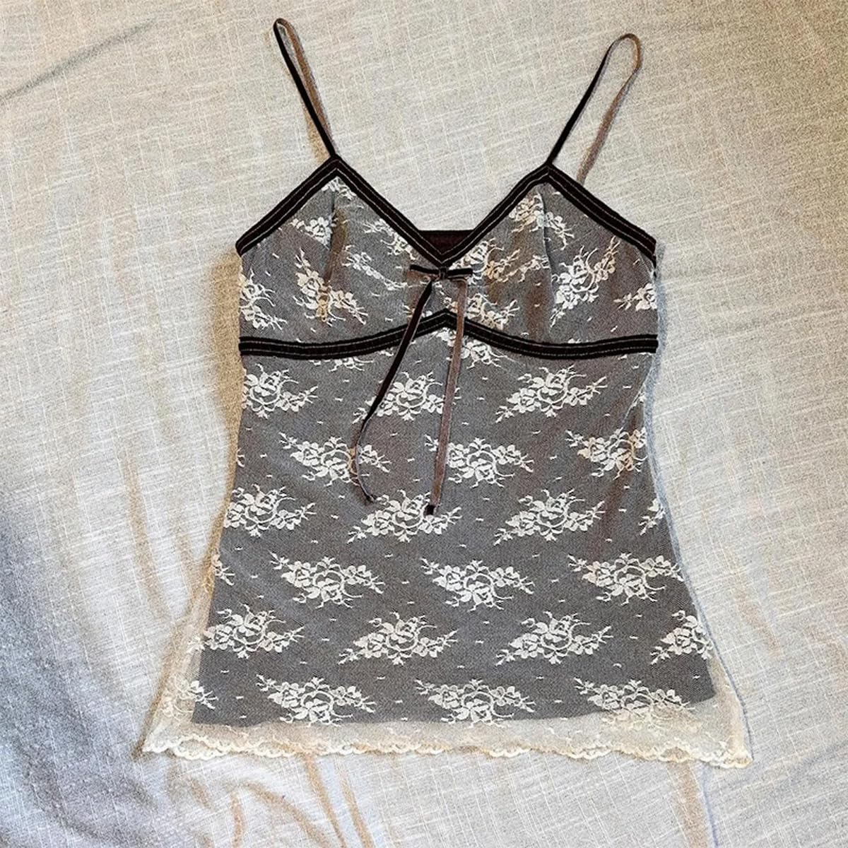 Emo Coquette Cropped Top Grunge 2000s Spaghetti Strap Tops Streetwear Vintage Camisole Y2k Cheetah Tops