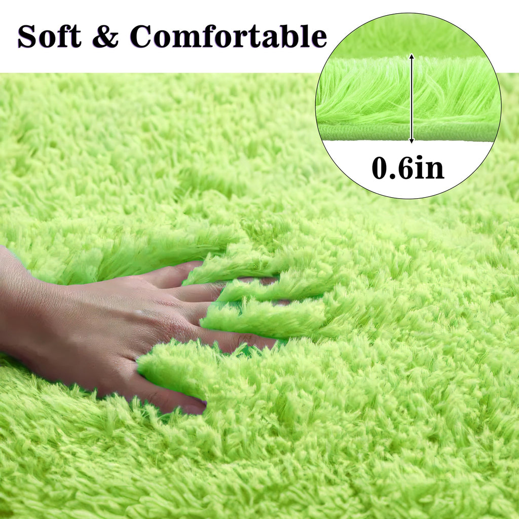 Shaggy Bathroom Rugs Sets 3 Piece for Bathroom Non-Slip - Water Absorbent Bath Rug Floor Mats Soft Washable Shower Rug with U-Shaped Contour Rug Toilet Lid Cover