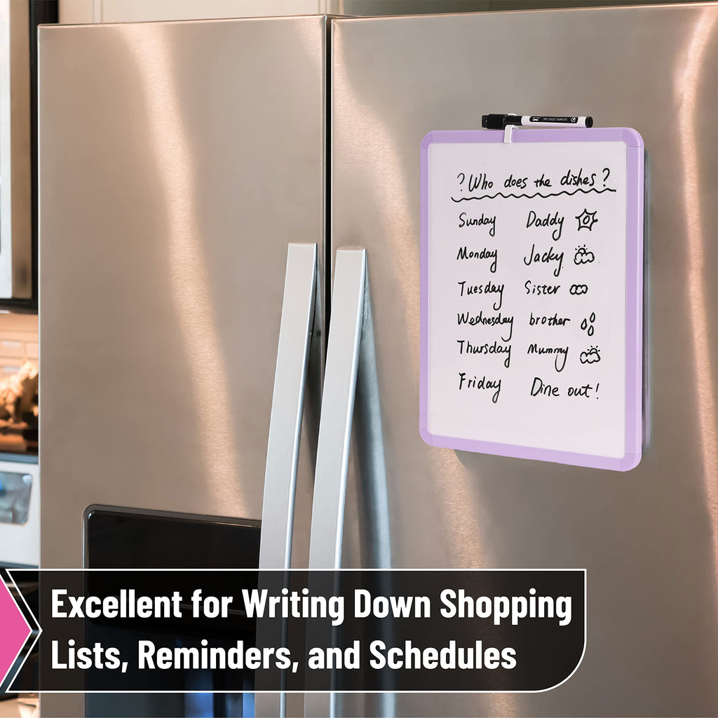 Dry Erase Board, 14â€?x 11â€?with a Black Dry Erase Marker Color Frame, Small White Board Dry Erase Whiteboard