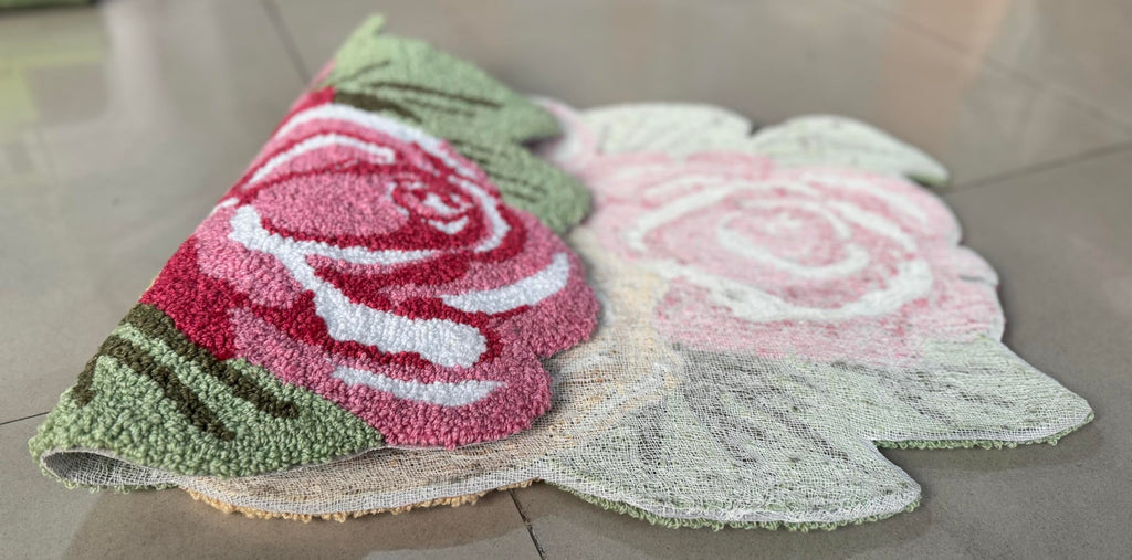 Shaped Hand-Hooked Accent Rug Throw Rug Area Rug Door Mat for Home décor