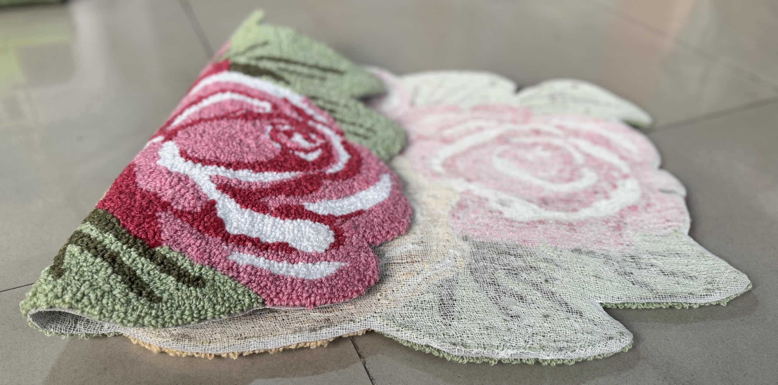 Shaped Hand-Hooked Accent Rug Throw Rug Area Rug Door Mat for Home décor