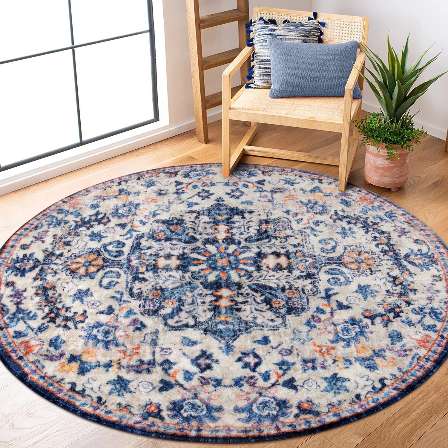Floral Bohemian Medallion Area Rugs