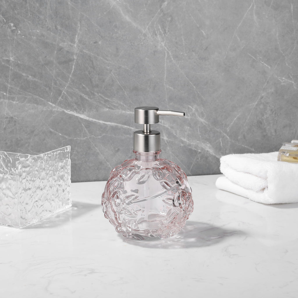Glass Soap Pump Dispenser, Refillable Soap Dispenser