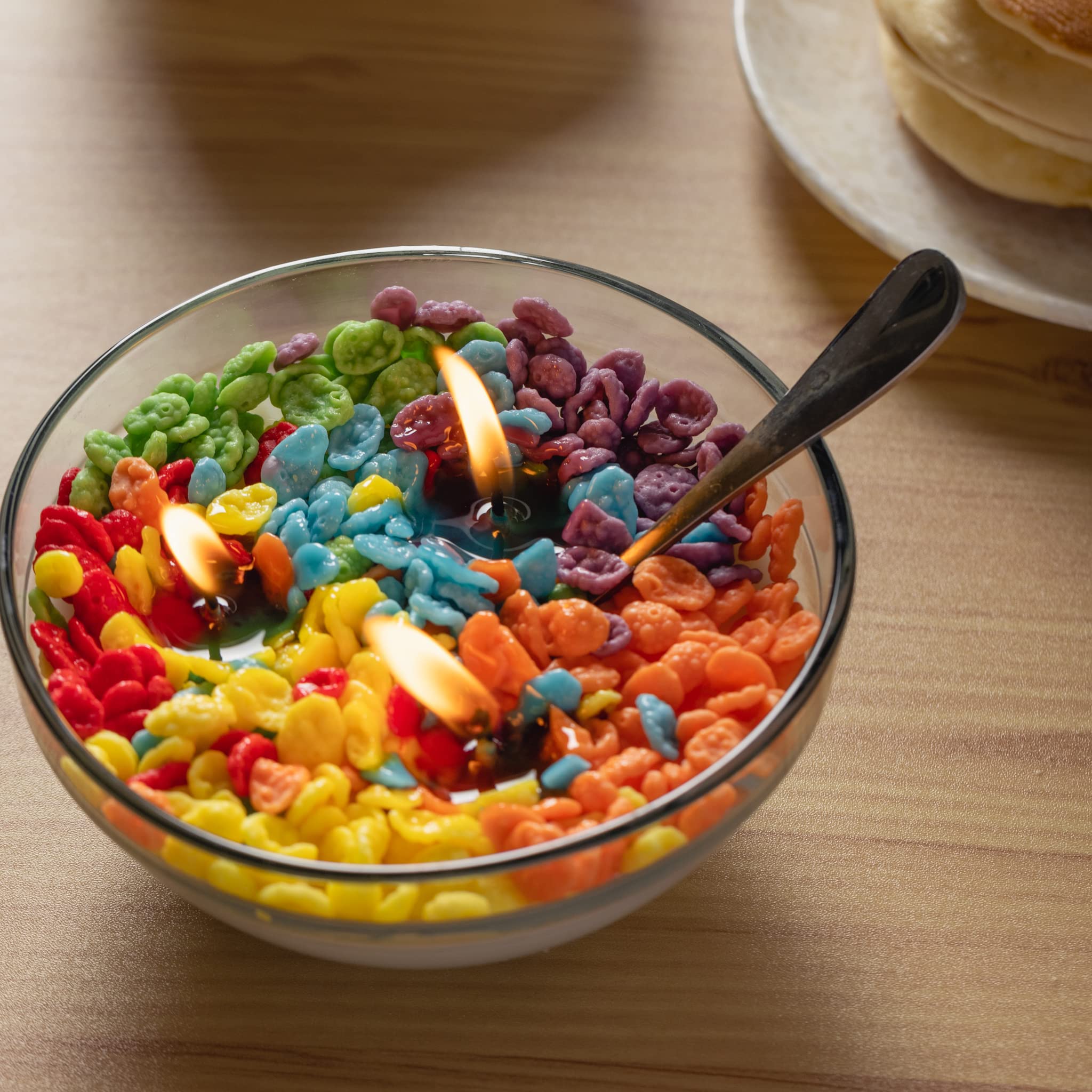Cereal Bowl with Metal Spoon Scented Soy Candle