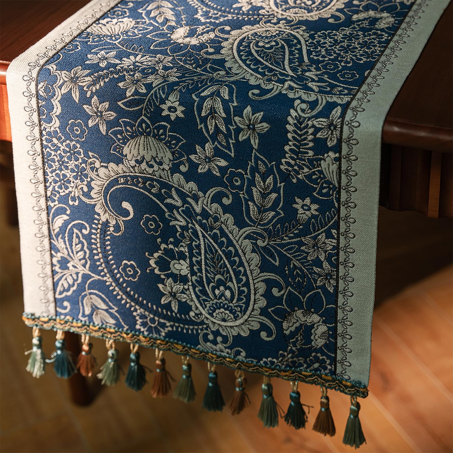 Retro-Luxury Tassels Table Runner Series for Kitchen Dining Table