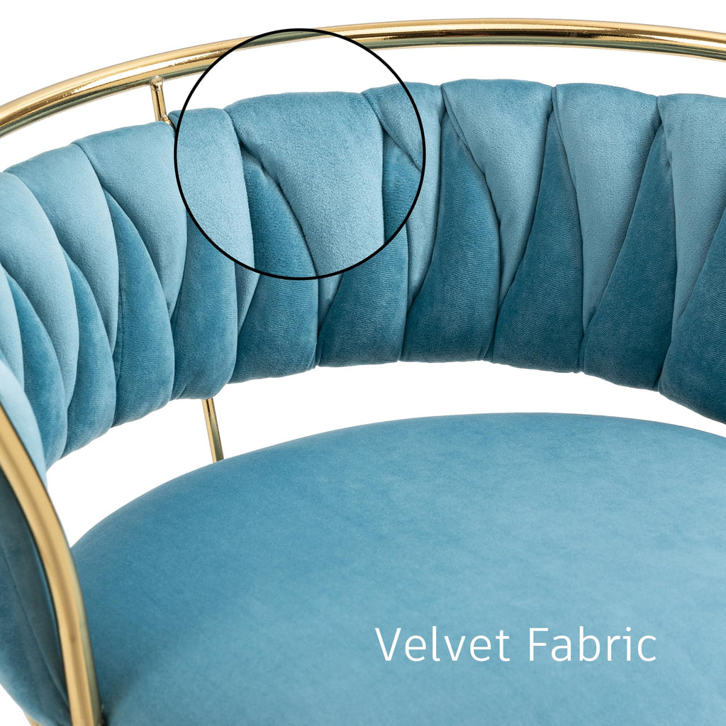 Velvet Swivel Bar Stools, Adjustable Counter Height Bar Chairs with Low Back & Footrest, Modern Gold Bar Stools for Kitchen Island, Bar Pub