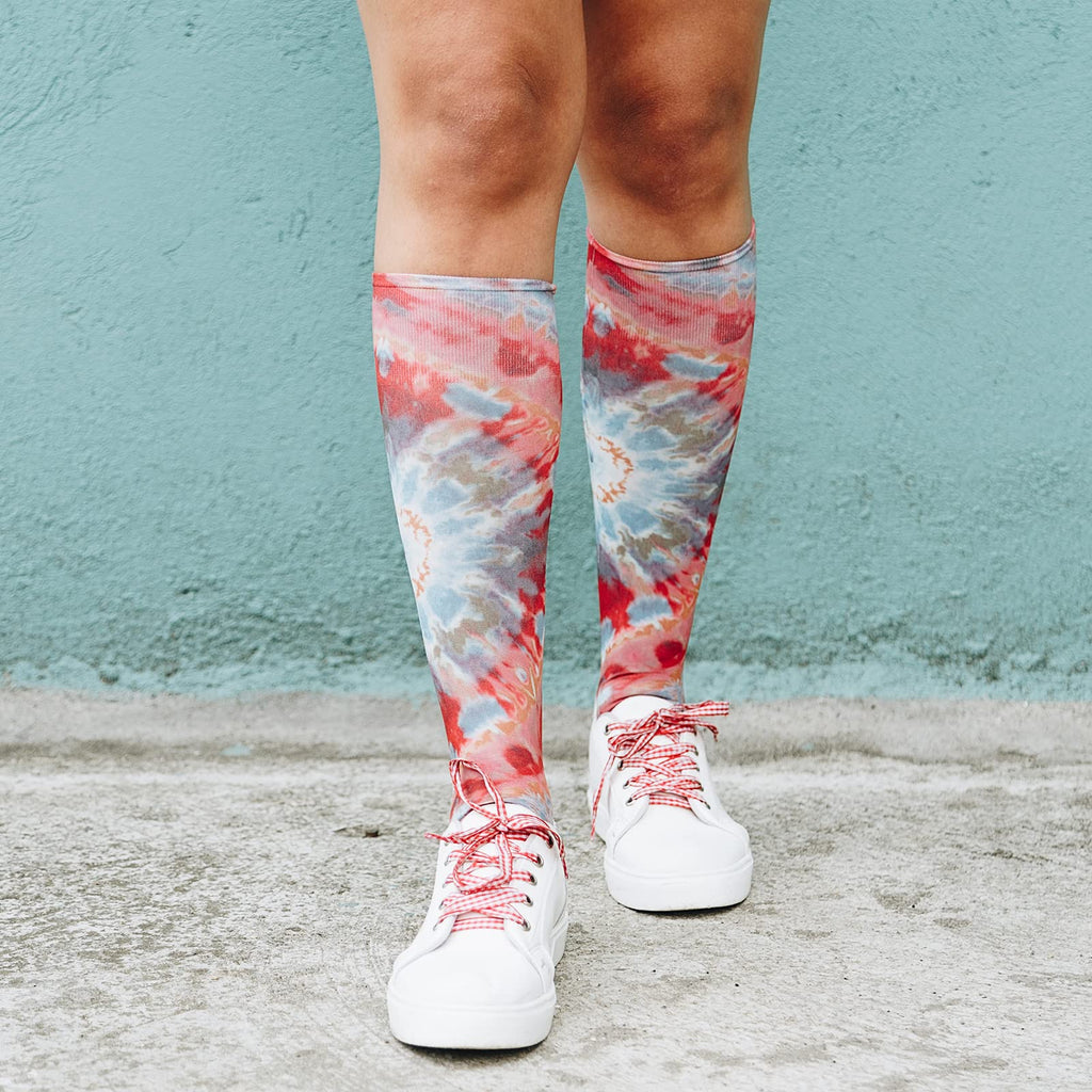 Women's 3 Pairs Knee High Trouser Socks, Classy and Colorful Printed Patterns, Silky Smooth Material