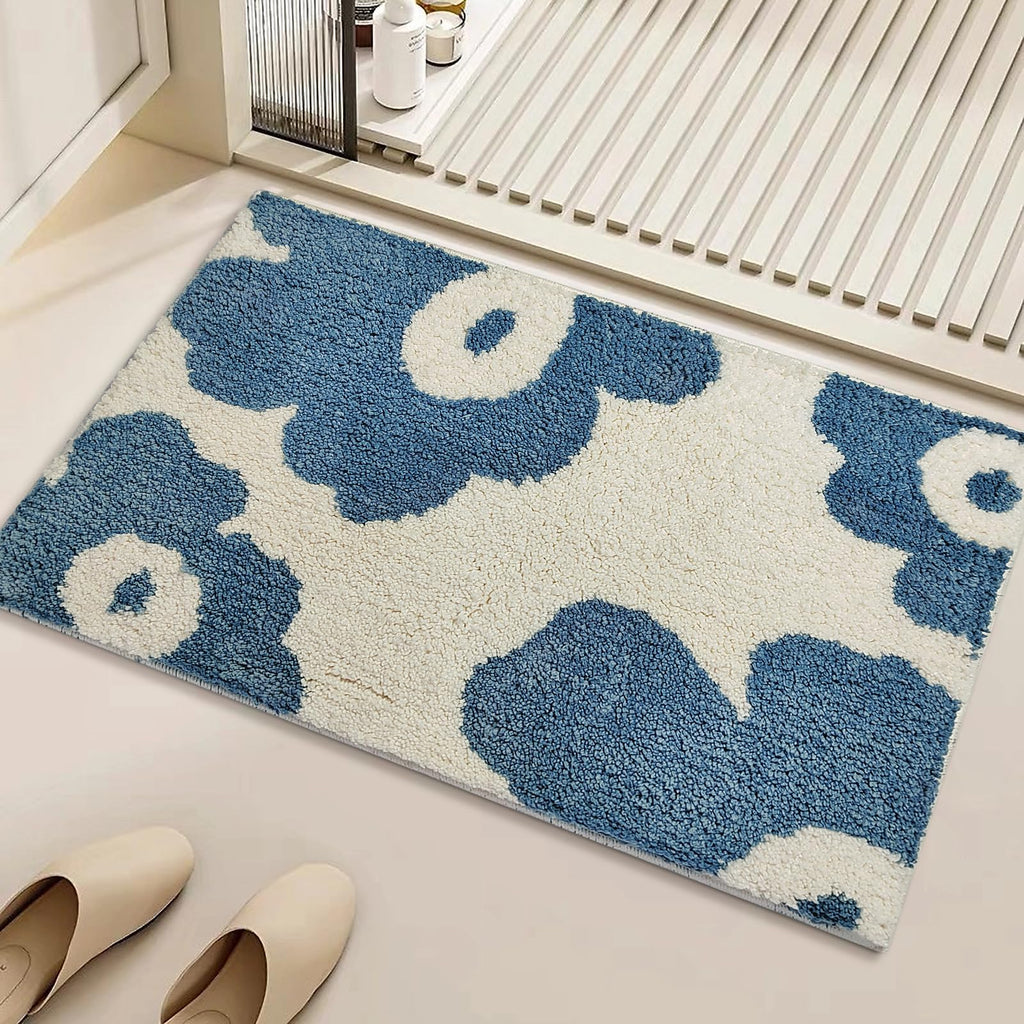 Cute Bath Mat for Bathroom Soft Super Absorbent Non Slip TPR Backing, Quick Drying, Machine Washable Bath