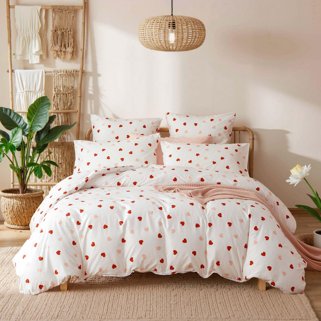 Duvet Cover Printed Bedding Set 3Pcs Girls Kawaii Pattern Comforter Cover with Zipper Closure Soft Breathable Microfiber