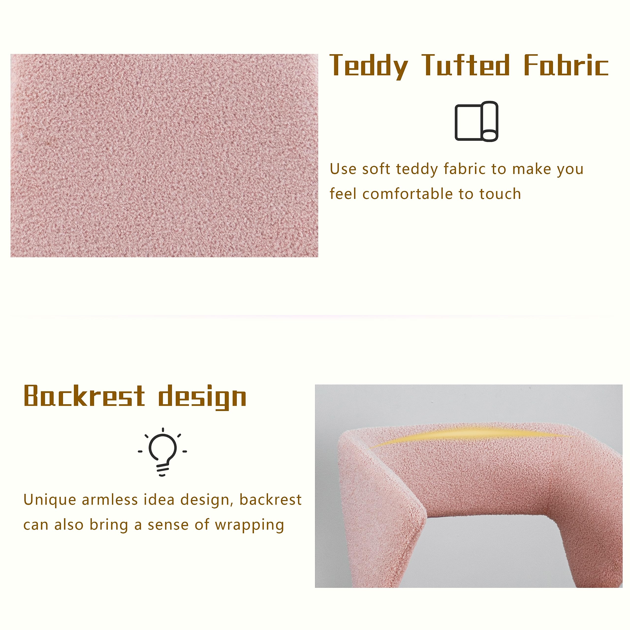 Modern Bouclé Sherpa Accent Chair â€?Comfy Tufted Lamb Fabric Armed Leisure Chair for Reading, Bedroom, Office, and Living Room