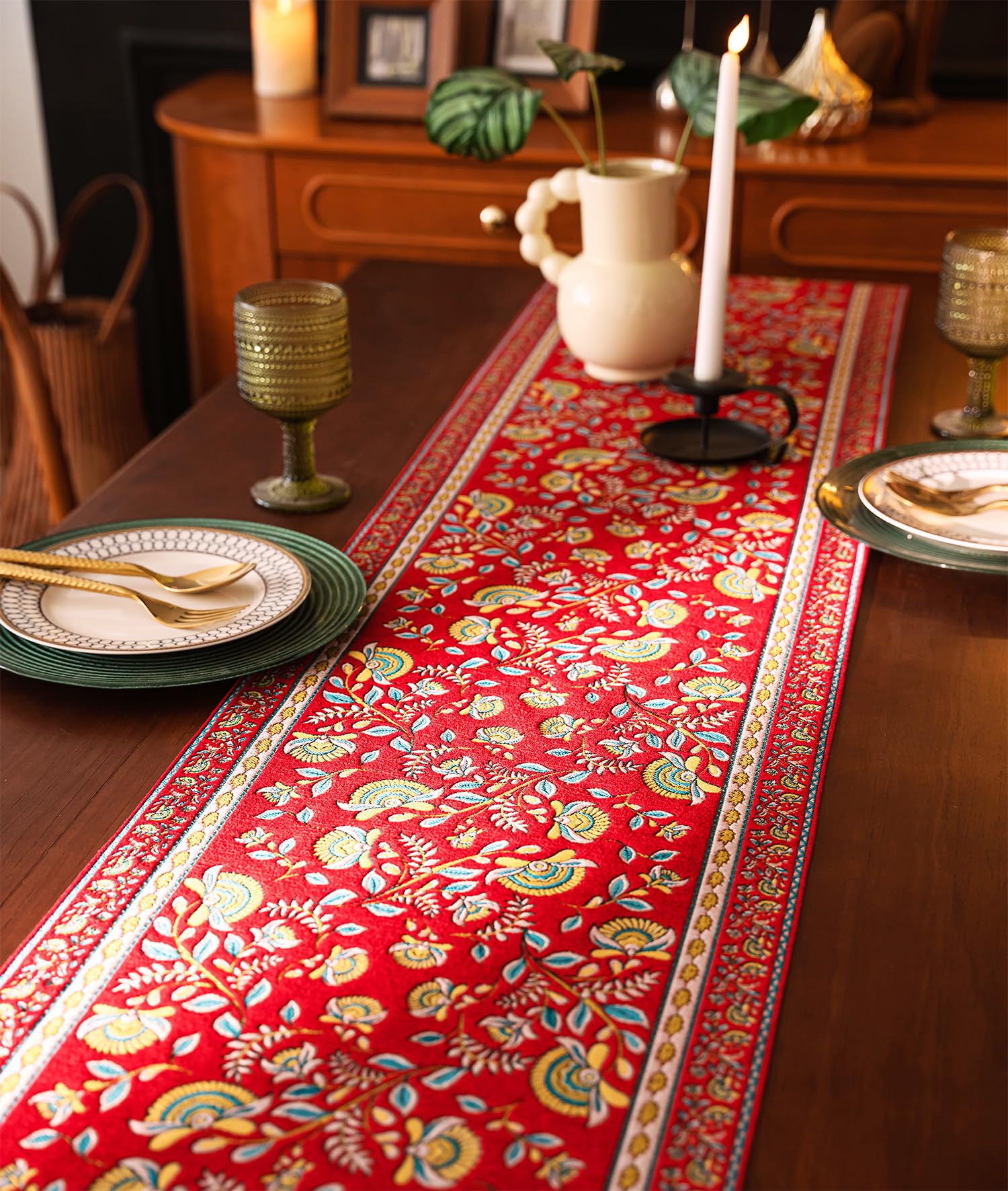 Retro-Luxury Tassels Table Runner Series for Kitchen Dining Table