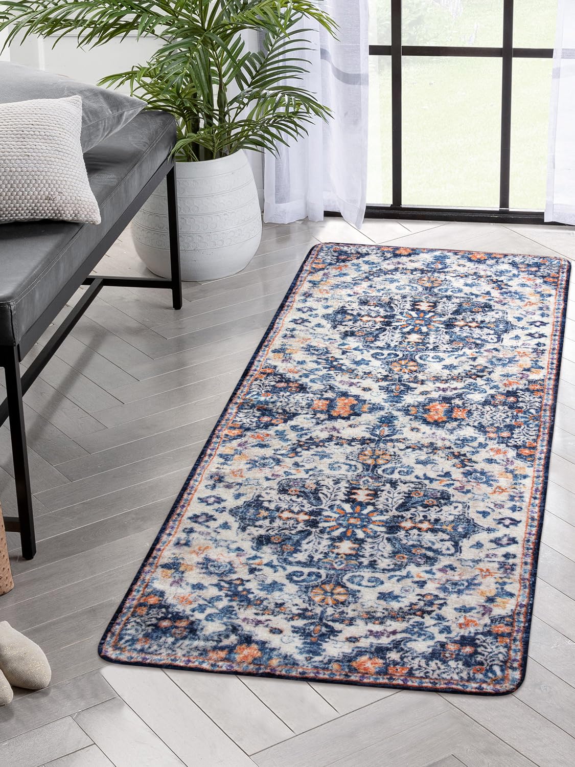 Floral Bohemian Medallion Area Rugs