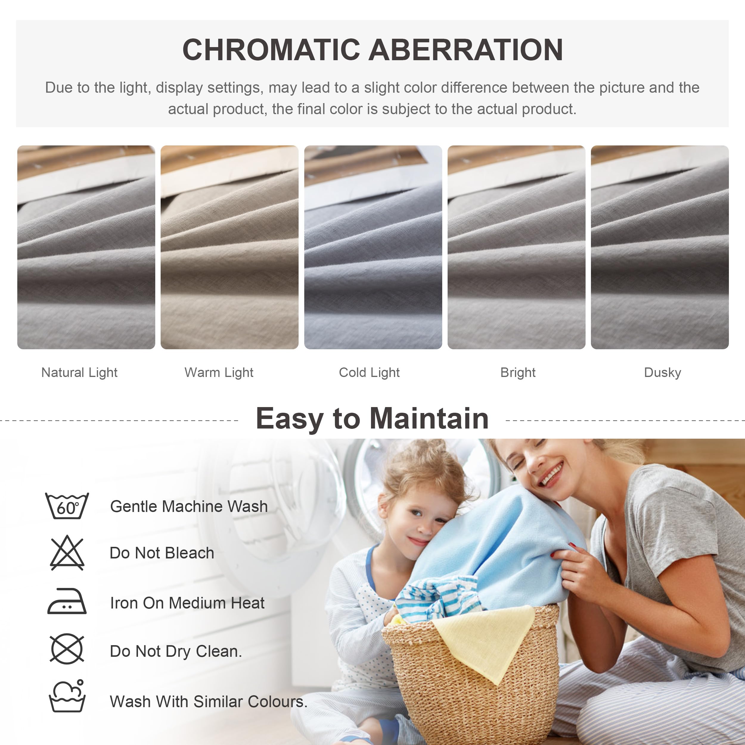 The 100% Linen Duvet Cover Set, 3 Pieces Belgian Flax Breathable Bedding,(1 Comforter Cover+2 Pillowshams) with Tie Closure Style