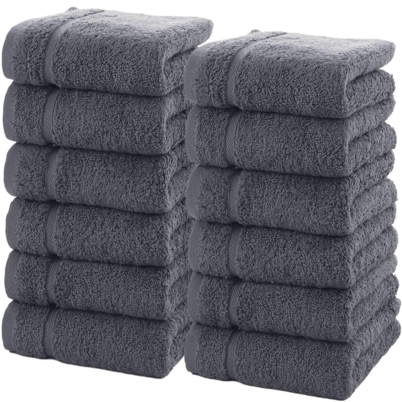 Linen Bath Towels Set for Bathroom Original Turkish Cotton Soft, Absorbent and Premium 2 Bath Towels, 2 Hand Towels, 2 Washcloths