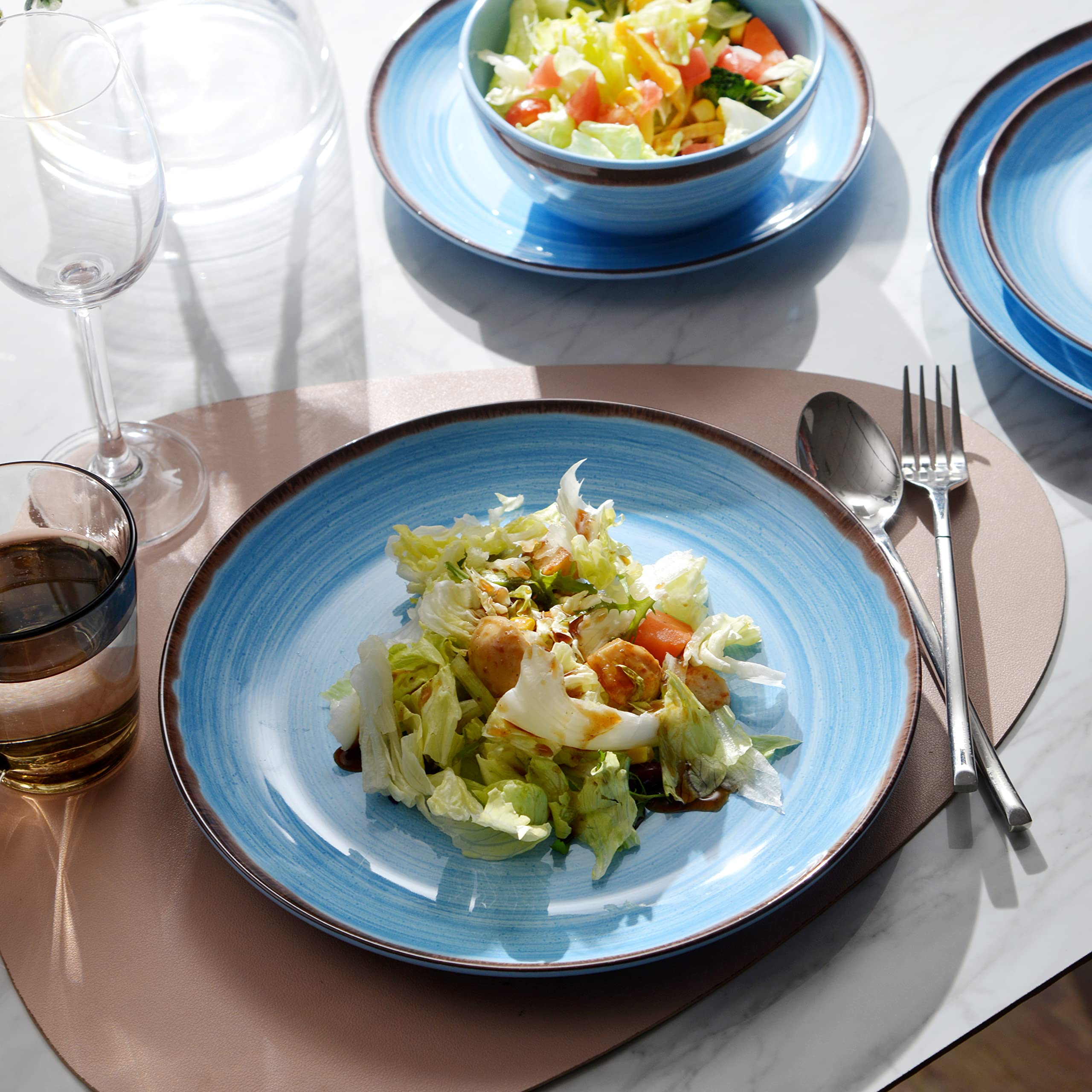 Dinnerware Set 12Pcs, Plates And Bowls Sets for 4