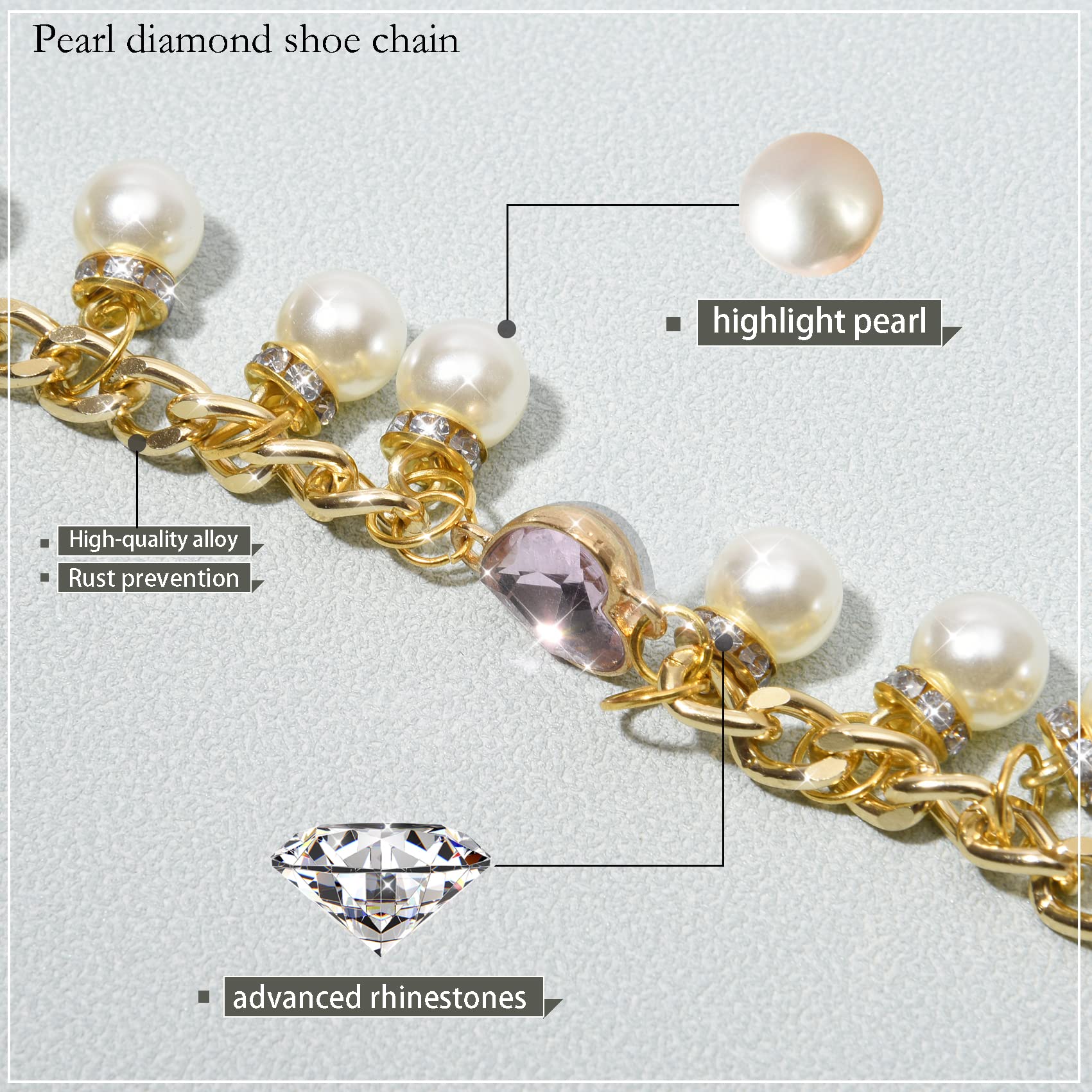 Girls 30 PCS Bling Shoe Charms, Luxury Rhinestone Jewelry Shoe Decoration and Chain for Clog Sandals Accessories