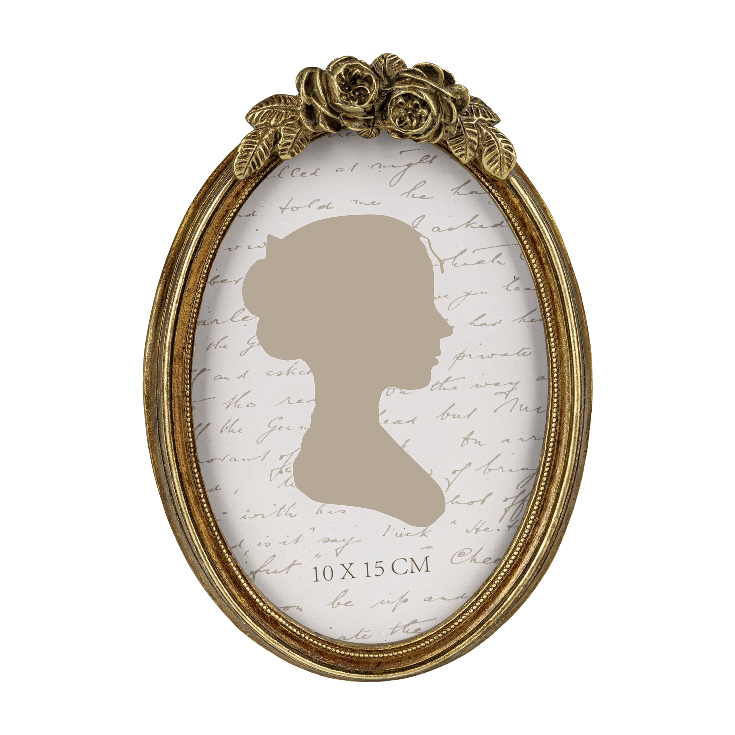 Vintage Picture Frame, Oval Antique Photo Frames with Glass Front, Luxury Photo Display, Tabletop Wall Hanging