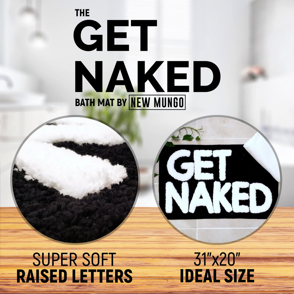 Get Naked Bath Mat - Cute Bathroom Rugs 31" x 20"