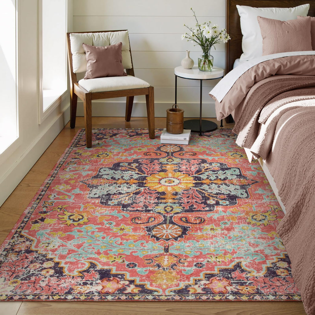 Floral Bohemian Medallion Area Rugs