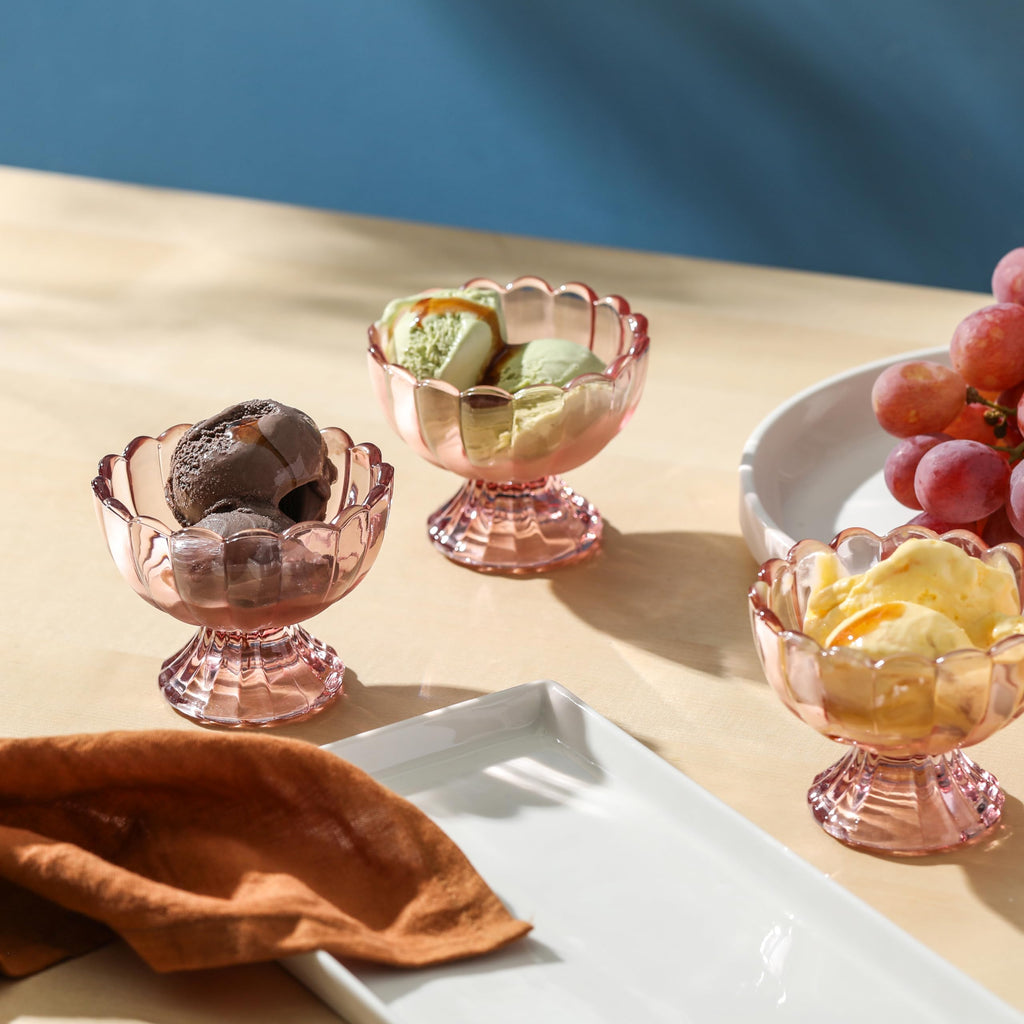 Set of 5oz Footed Tulip Glass Dessert Cups â€?Perfect for Ice Cream, Sundaes, Fruit, Snacks, Cocktails & Holiday Parties