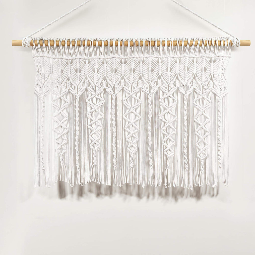 Lush Decor Boho Macrame Textured Cotton Valance Curtain