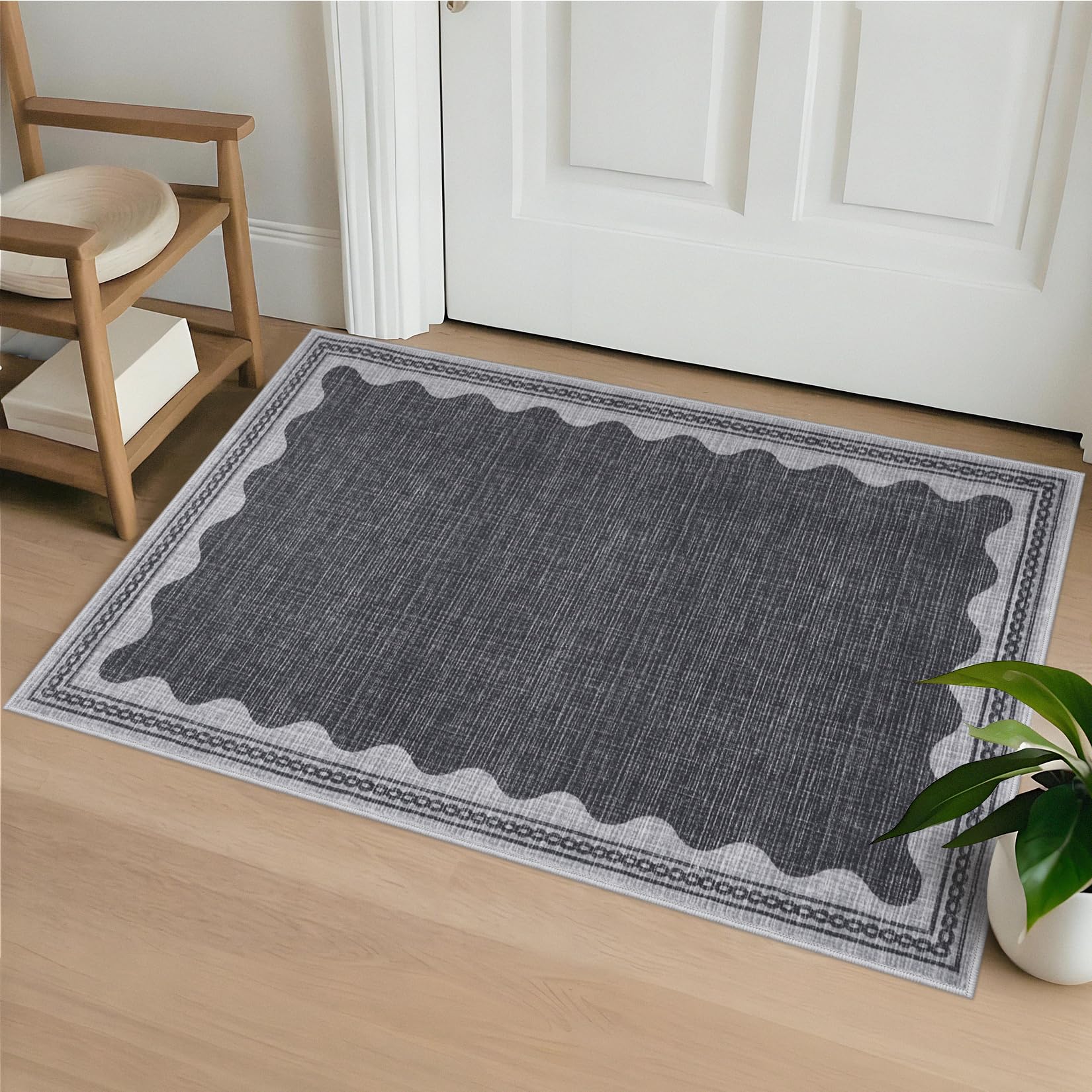 Scalloped Rug Soft Carpet