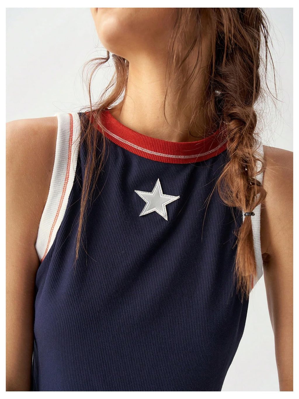 Women Star Crop Tank Tops Y2k Going Out Sleeveless Tee Shirts