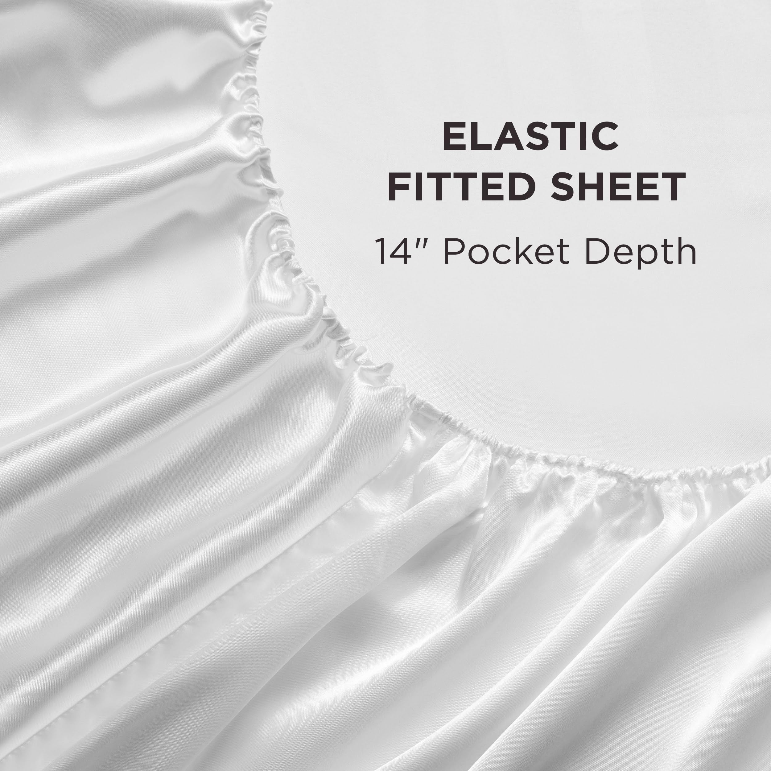 Juicy Couture Silky Satin Damask Sheet Set - Luxury Smooth Satin Striped Sheets