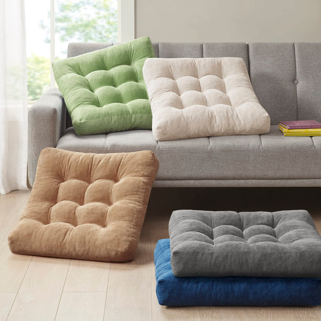 Square Large Pillows Seating Meditation Floor Pillow, Tufted Corduroy Cushion for Living Room