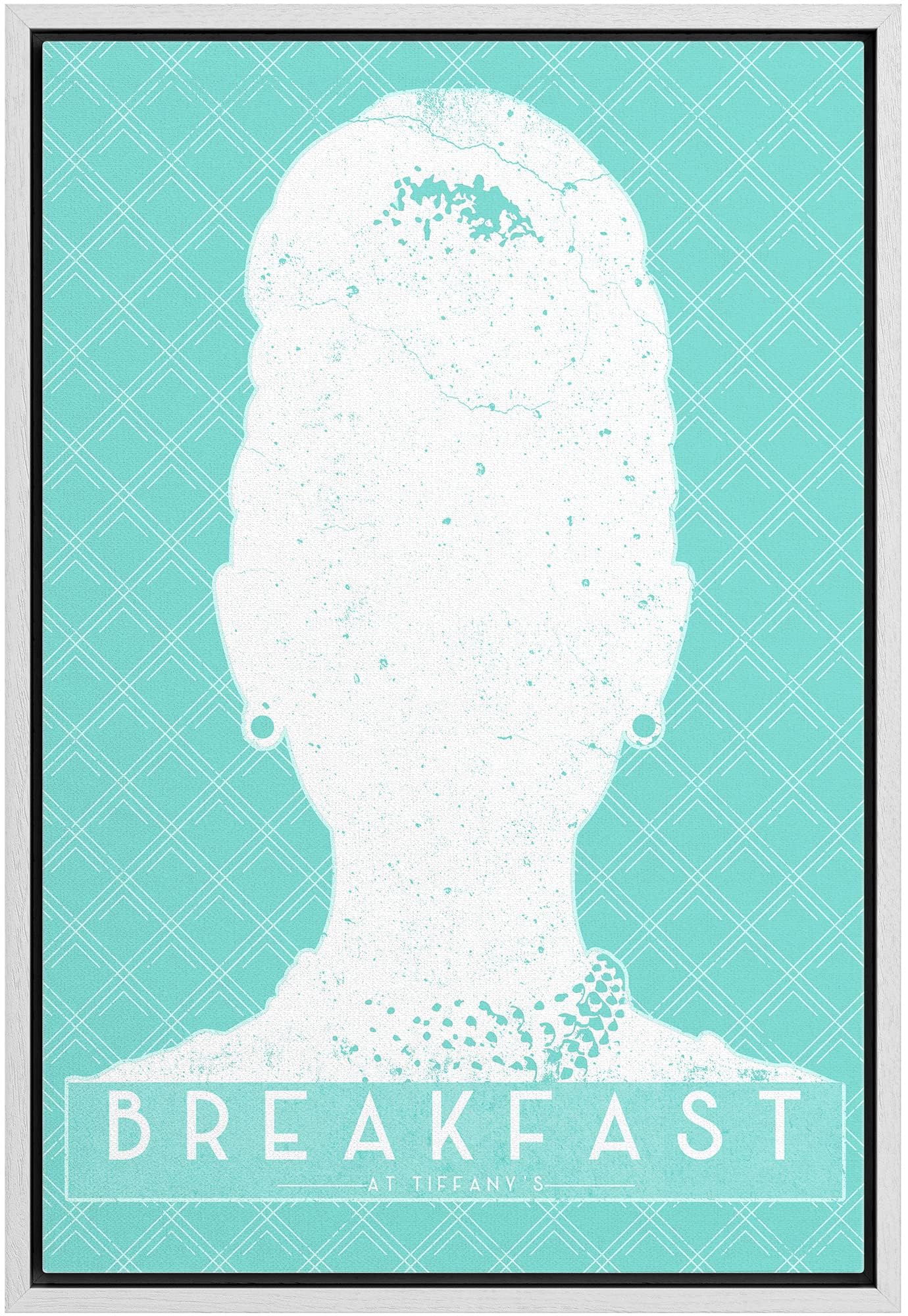 Framed Multicolored Disco Ball Canvas Print â€?Preppy Wall Art for Living Room, Bedroom, or Office