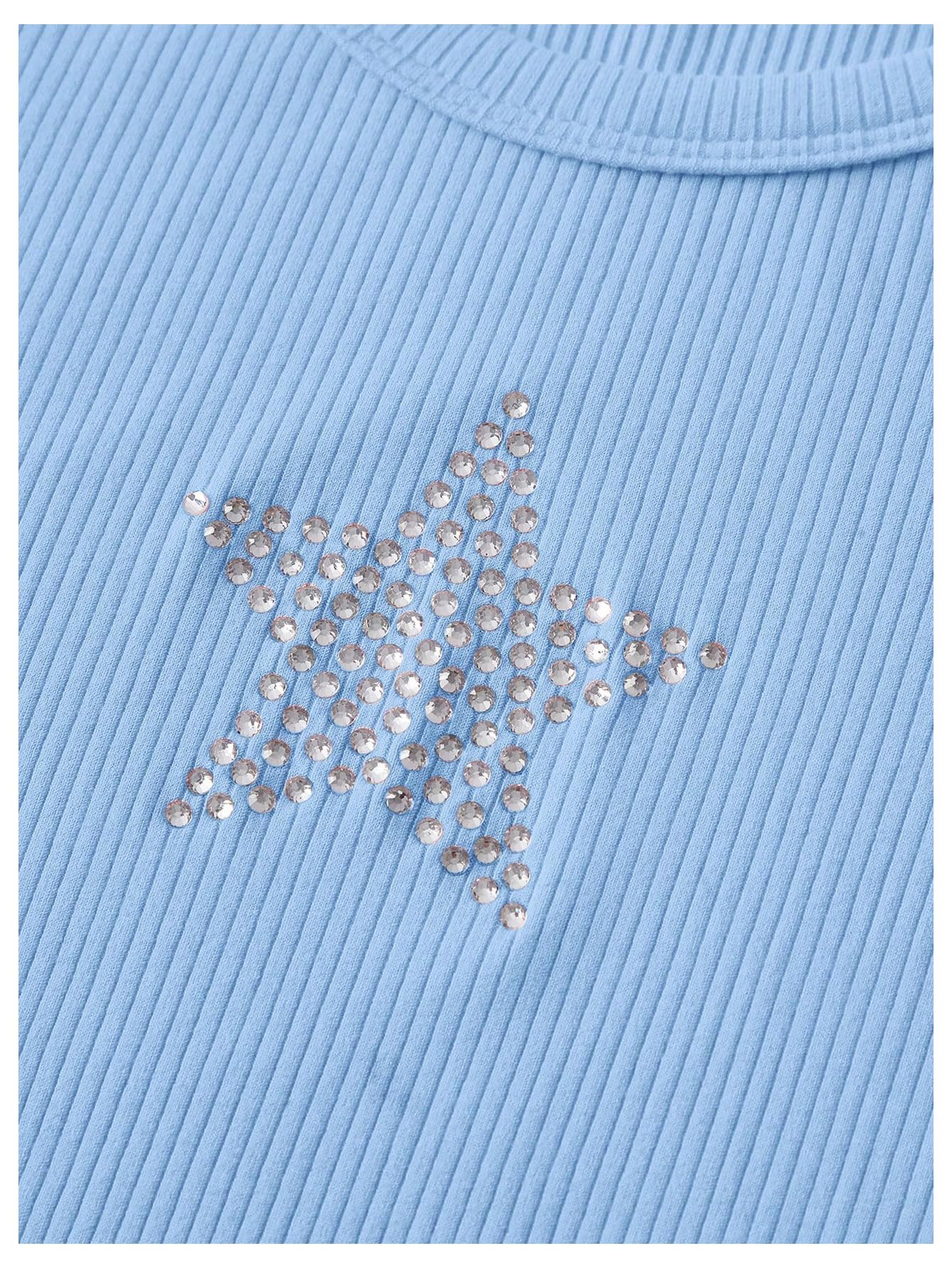 Women's Tank Tops Y2K Sleeveless Ribbed Star Crop Tank Top